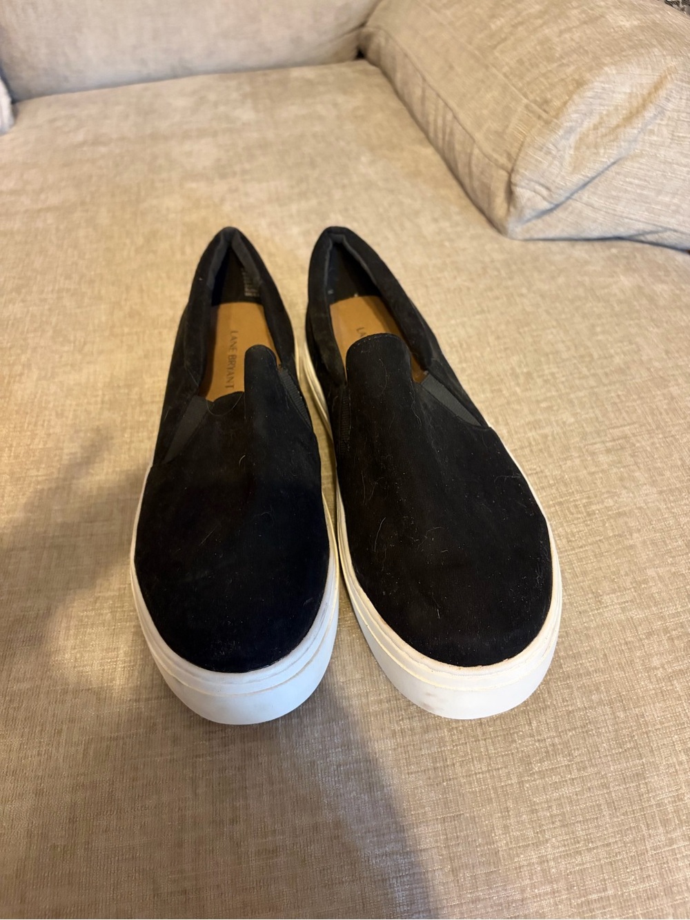 Lane Bryant Black Slip-On Platform Sneakers